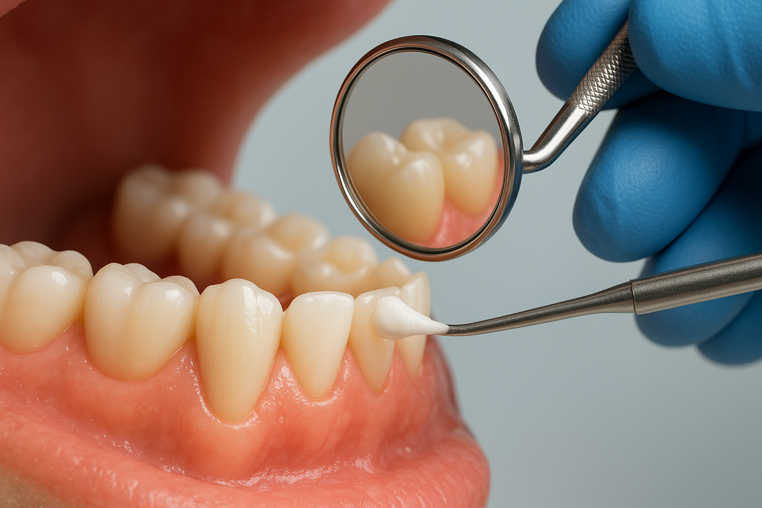 Dentist preserving a natural tooth using minimally invasive techniques