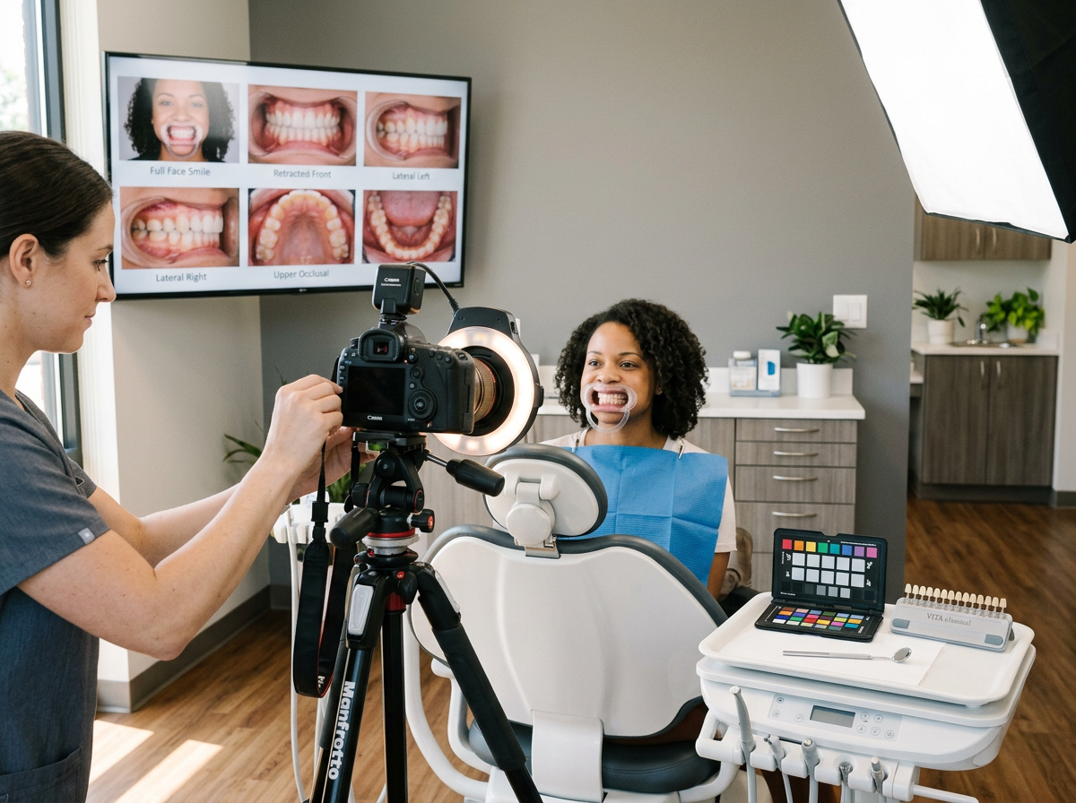 Professional dental photography studio for clinical documentation